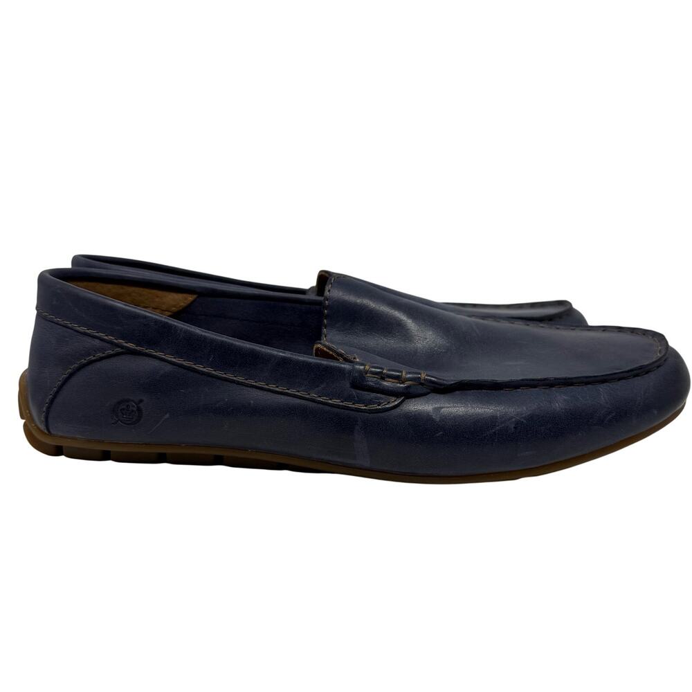 Born Marcel Men’s 10.5 Navy Leather Loafers Shoes